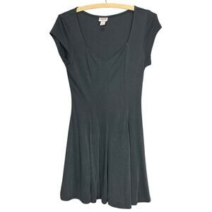 Women's Mossimo Charcoal Sleeveless V-Neck Fit & Flare Skater Dress - Size Small